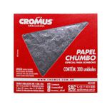 PAPEL CHUMBO PRATA 16X15.6CM COM 300 UNIDADES CROMUS