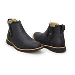 BOTINA ZEBU ANATOMICA MASCULINA EM COURO MUSTANG PRETO - 62030