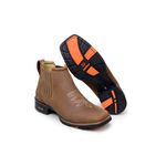 BOTINA ZEBU BICO QUADRADO MASCULINA EM COURO MUSTANG SELA - 57020