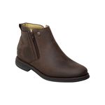 BOTINA ZEBU ANTOMICA DE ZIPER EM COURO MASCULINA MUSTANG GRAXO 59180