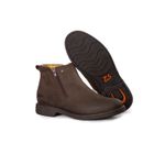 BOTINA ZEBU ANTOMICA DE ZIPER EM COURO MASCULINA MUSTANG GRAXO 59180