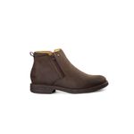 BOTINA ZEBU ANTOMICA DE ZIPER EM COURO MASCULINA MUSTANG GRAXO 59180