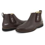 Botina Masculina Alper Anatômica em Couro Flother Café