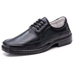 Sapato Comfort Masculino Em Couro Preto