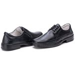 Sapato Comfort Masculino Em Couro Preto