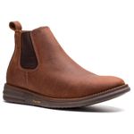 Botina Couro Rústico Castor Comfort