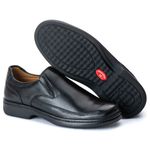 Sapato Comfort Masculino em Couro Preto 