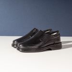 Sapato Comfort Masculino em Couro Preto Floter