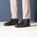Botina Comfort Couro de Carneiro Preta Comfort 