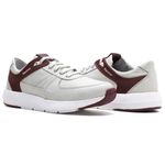 Tênis Sneaker Masculino Comfort Gelo/Bordo