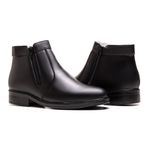 Botina Couro de Carneiro Preto Comfort 