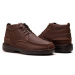 Bota Comfort Masculino em Couro Rústico Pinhão