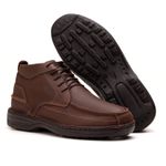 Bota Comfort Masculino em Couro Rústico Pinhão