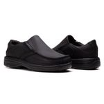 Sapato Comfort Masculino em Couro Rústico Preto