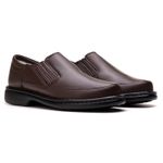 Sapato Comfort Masculino em Couro Café