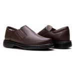 Sapato Comfort Masculino em Couro Café