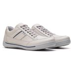 Sapatênis Masculino Couro Gelo/Azul Comfort 