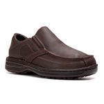 Sapato Comfort Masculino em Couro Rústico Café