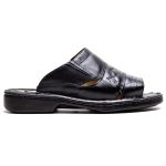 Chinelo Comfort Masculino em Couro Preto