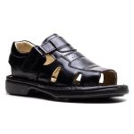 Sandália Comfort Masculino em Couro Preto