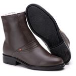 Bota Masculina Em Couro Café Comfort