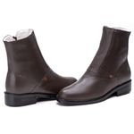 Bota Masculina Em Couro Café Comfort