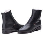 Bota Masculina Em Couro Preto Comfort