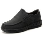 Sapato Comfort Masculino em Couro Rústico Preto