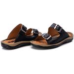 Chinelo Comfort Comfort Masculino em Couro Preto