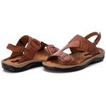 Chinelo Comfort Comfort Masculino em Couro Caramelo