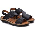 Chinelo Comfort Comfort Masculino em Couro Preto