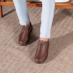 Sapato Comfort Masculino em Couro Café