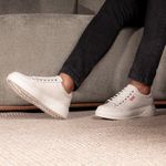 Tênis Couro Masculino Comfort Gelo