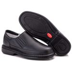 Sapato Comfort Masculino em Couro Preto Floter