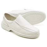 Sapato Comfort Masculino em Couro Branco