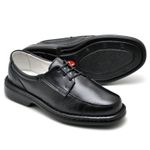 Sapato Comfort Masculino em Couro Preto