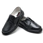 Sapato Comfort Masculino em Couro Preto