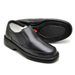 Sapato Comfort Masculino em Couro Preto 