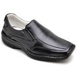 Sapato Comfort Masculino em Couro Preto 