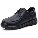 Sapato Comfort Masculino em Couro Preto 