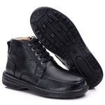 Bota Comfort Masculino em Couro Preto