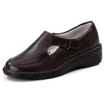 Sapato Feminino Comfort Couro Café