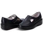 Sapato Feminino Comfort Couro Preto