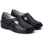 Sapato Feminino Comfort Couro Preto