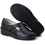 Sapato Feminino Comfort Couro Preto