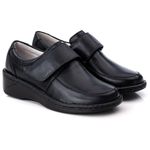 Sapato Feminino Comfort Couro Preto