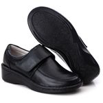 Sapato Feminino Comfort Couro Preto