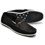 Mocassim Comfort Masculino em Couro Preto