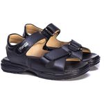 Chinelo Comfort Comfort Masculino em Couro Preto 