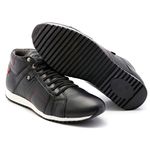 Sapatênis Cano Alto Masculino Preto Comfort 